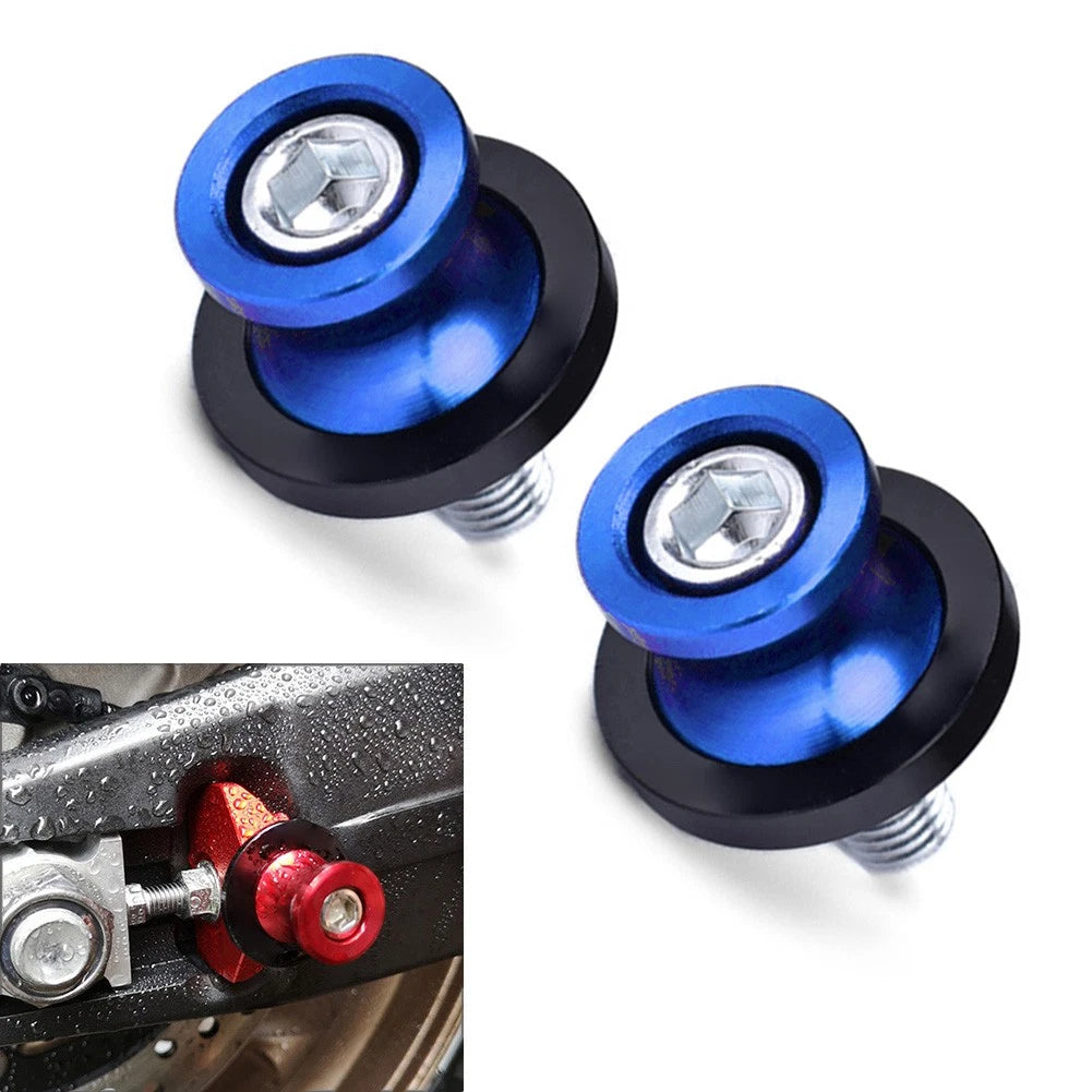 2X Swingarm Spools for Honda CBR (8MM Thread) - Blue