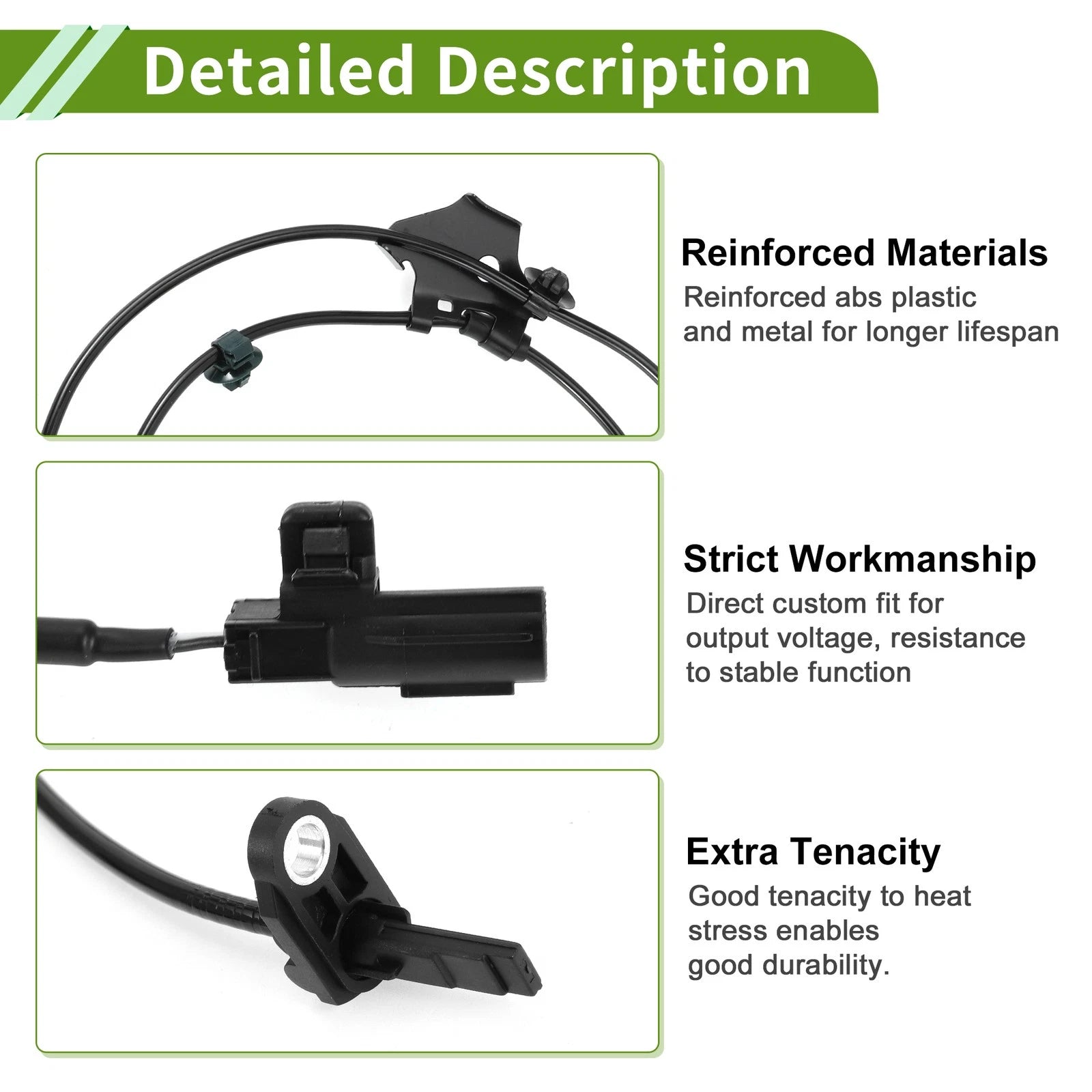 ABS Wheel Speed Sensor Front Left Replacement for Toyota Corolla X (2003–2008)