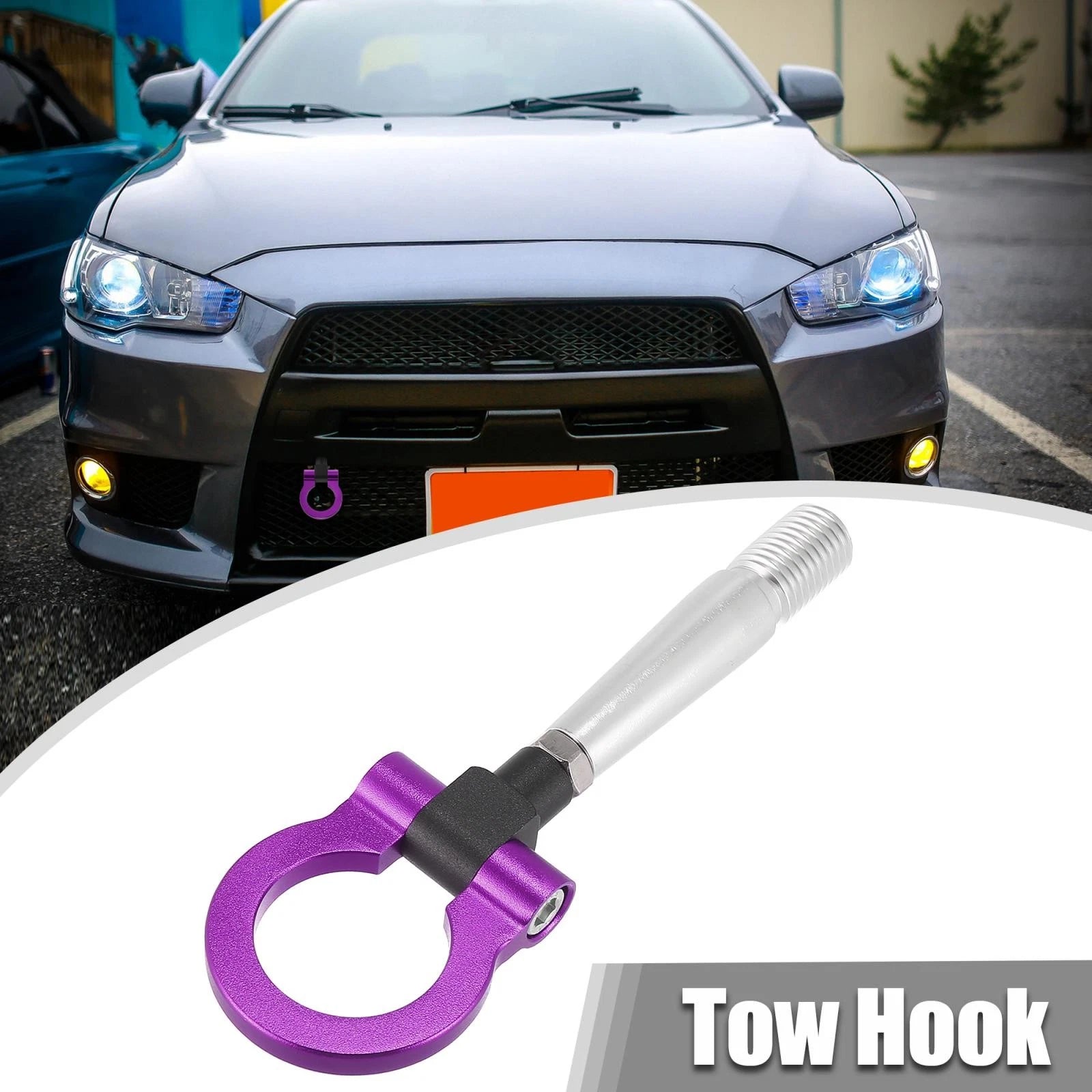 Tow Hook Screw On Round Ring Track Racing for Mitsubishi Lancer EVO X (2008–2015)