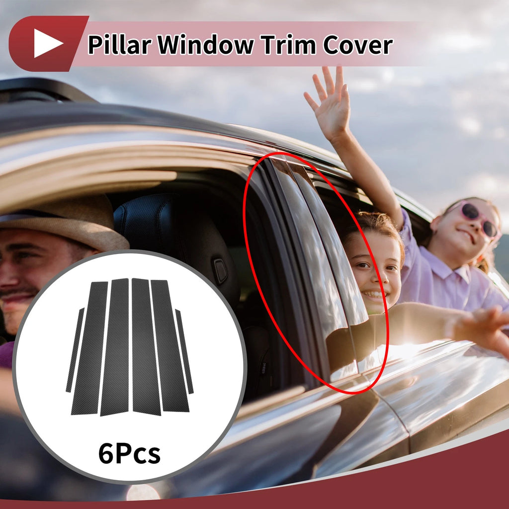 6 Pcs Door Pillar Window Trim Replacement for Toyota Corolla (2007–2013)