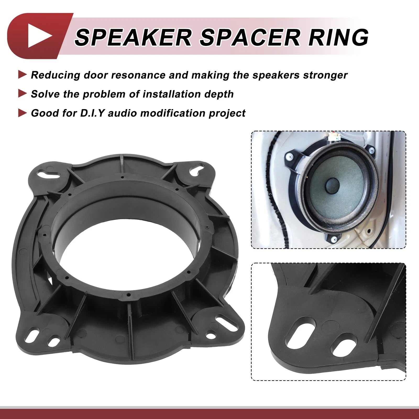 Speaker Spacer Ring Speaker Adapter for Toyota Tacoma (2005–2019) 6x9 2-Pack
