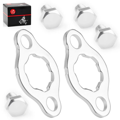 2 Engine Front Sprocket Retainer Plates w/ Bolts for Honda CRF80F (2004–2013)