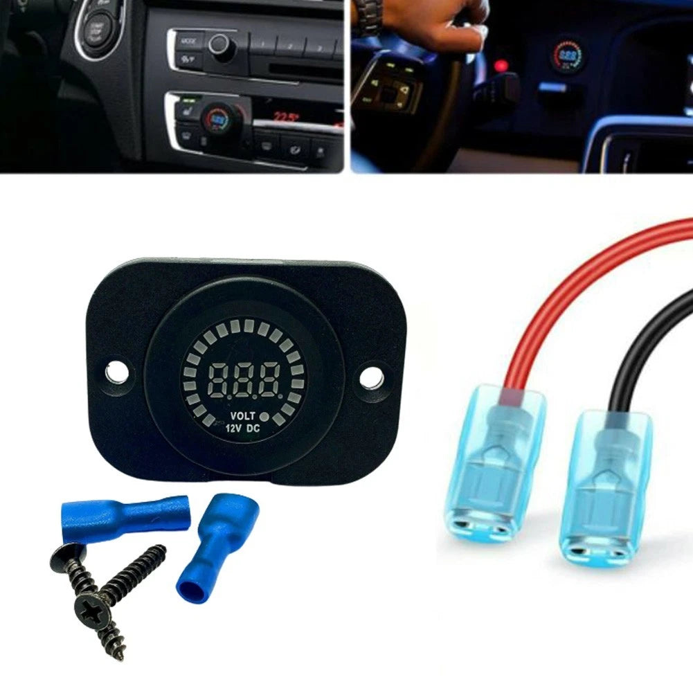 Digital Voltmeter for Boat Marine Car Van DC 12V (Waterproof)
