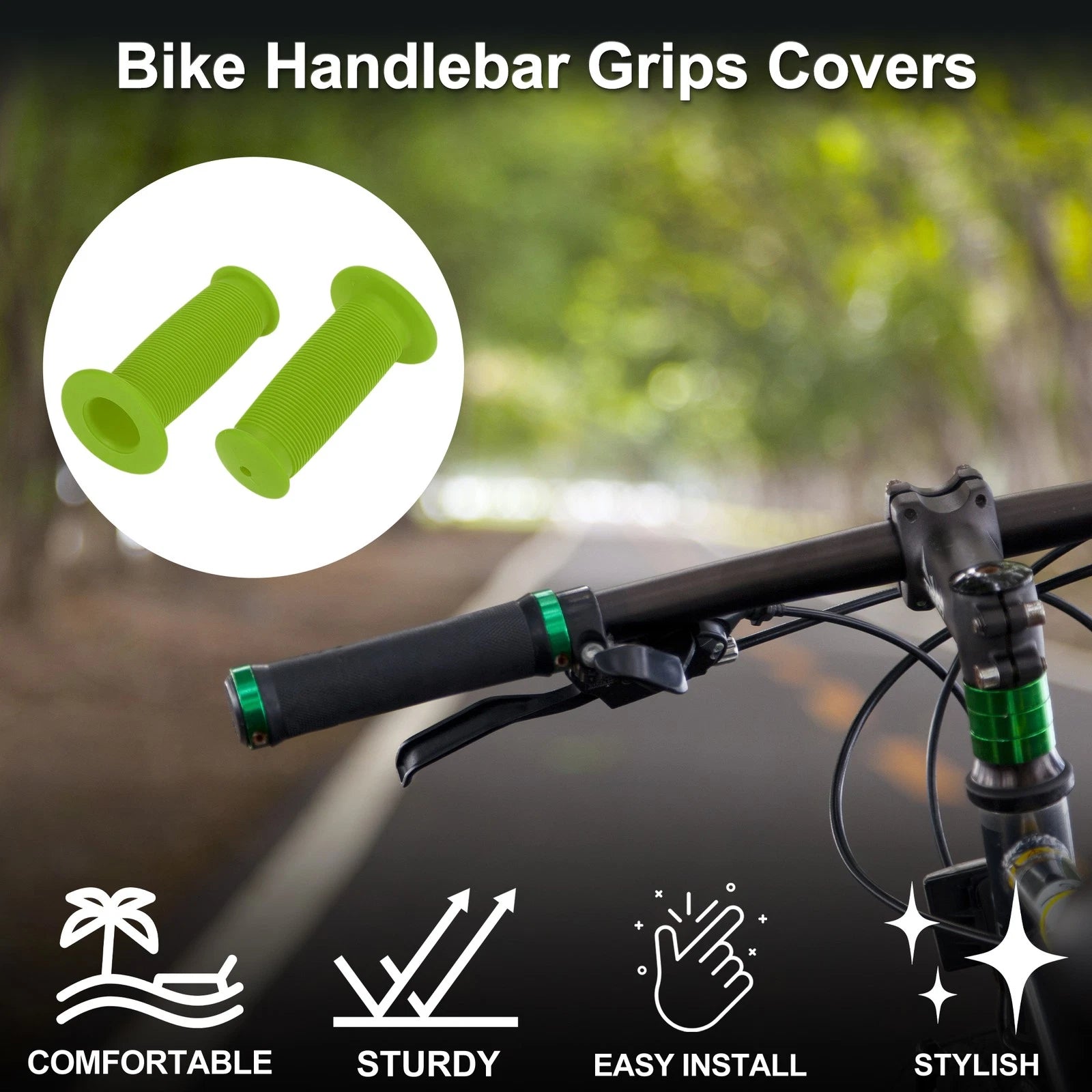 Bike Handlebar Grip Covers 85mm Lightweight MTB End Grips Protector 1 Pair