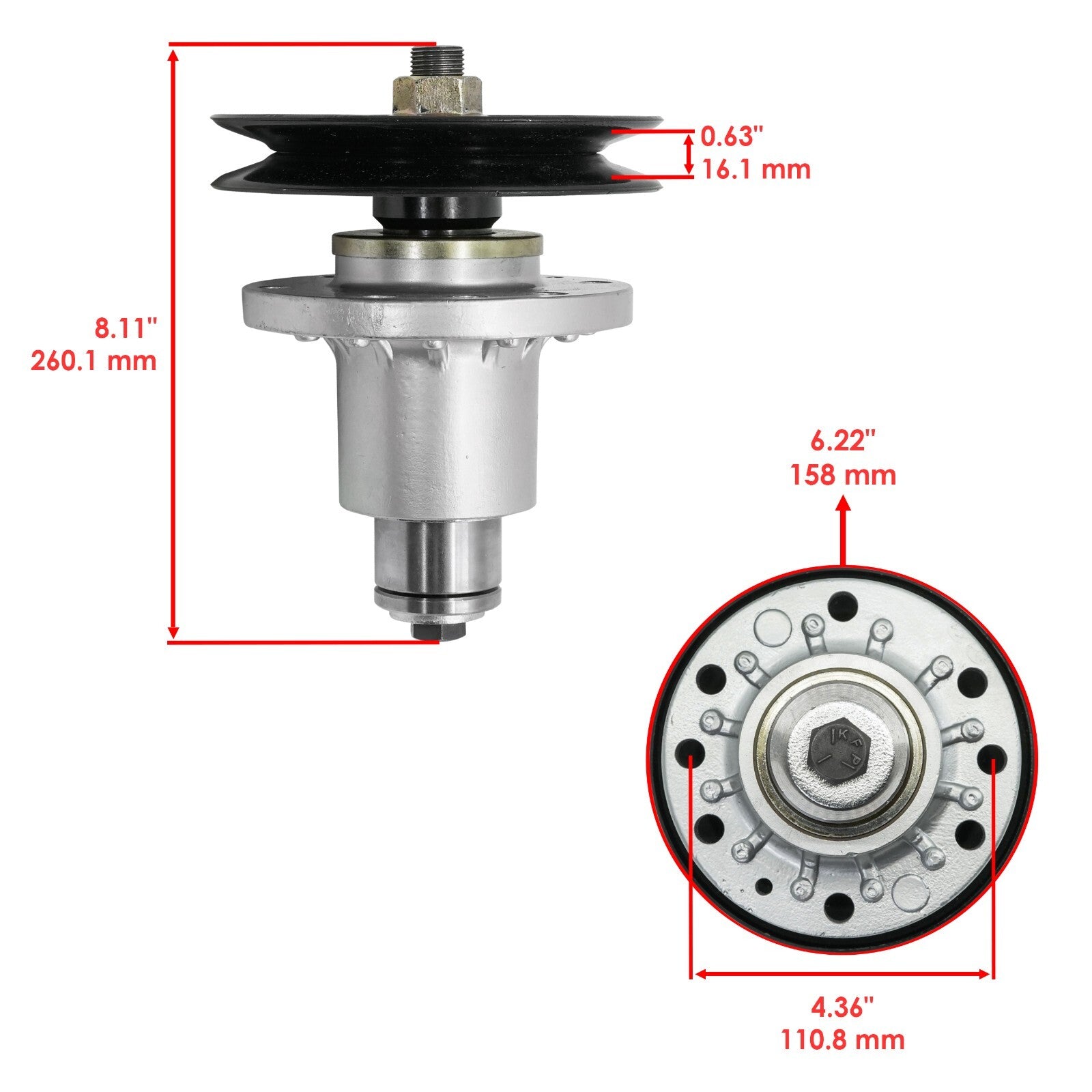 Deck Spindle Replacement for Exmark LCT21 LCT23 LHP522 (2004–2024)