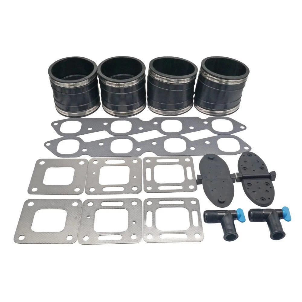 Exhaust Manifold Kit for MerCruiser 4 Inch 330-370 V8 GM 454 502 CID (1981–Present)