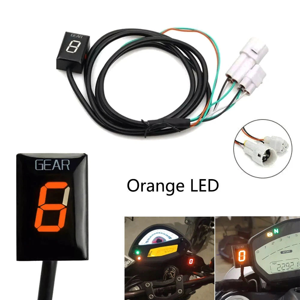 Orange LED Gear Indicator for Yamaha FZ6 FZ1 YZF-R6/R1 XJ6 (2004–2020)
