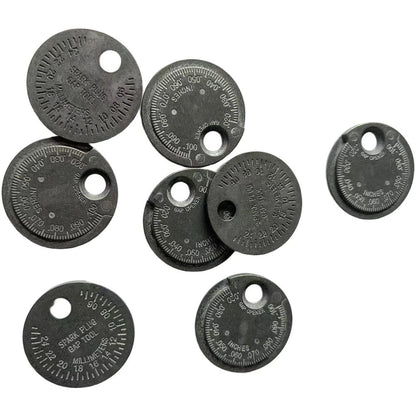 Spark Gap Measuring Tool Coin Type Gauge 0.52-5mm for Engine Maintenance