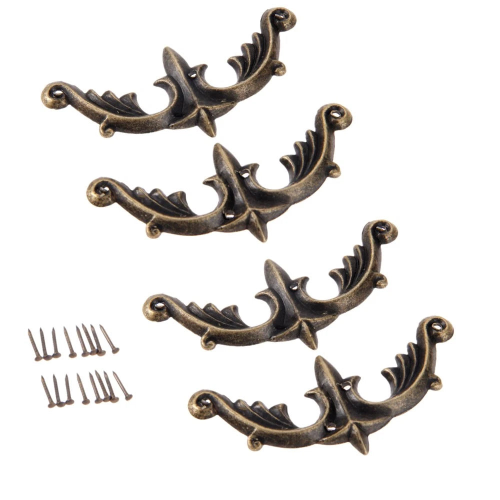 Set of 4 Antique Bronze Corner Protector Guards for Jewelry Box