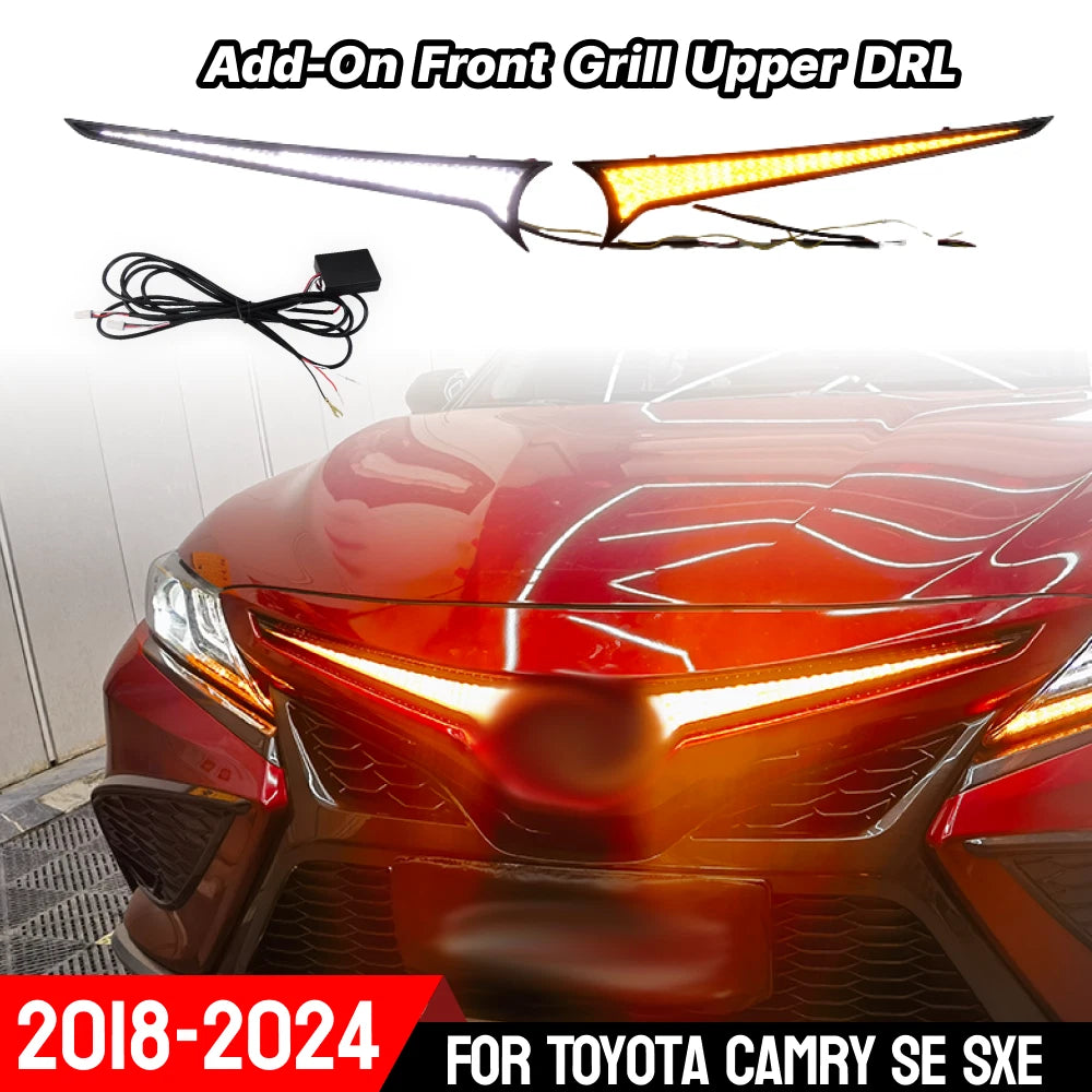 LED Grill Daytime Running Light Fog Signal Lamp for Toyota Camry SE SXE (2018–2024)