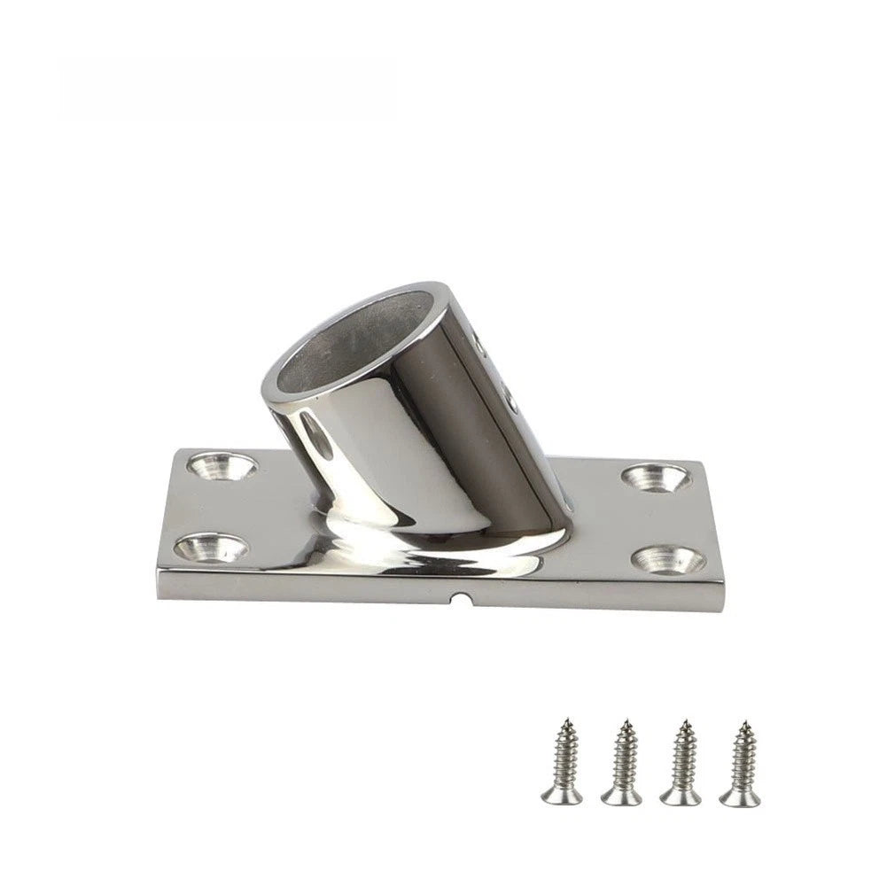 Boat Deck Hand Rail Rectangular Mount 316 Stainless Steel for 22mm 25mm Pipe