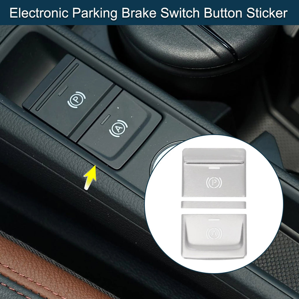 Electronic Parking Brake Switch Button for Audi Q3 (2019–2020) Silver Tone