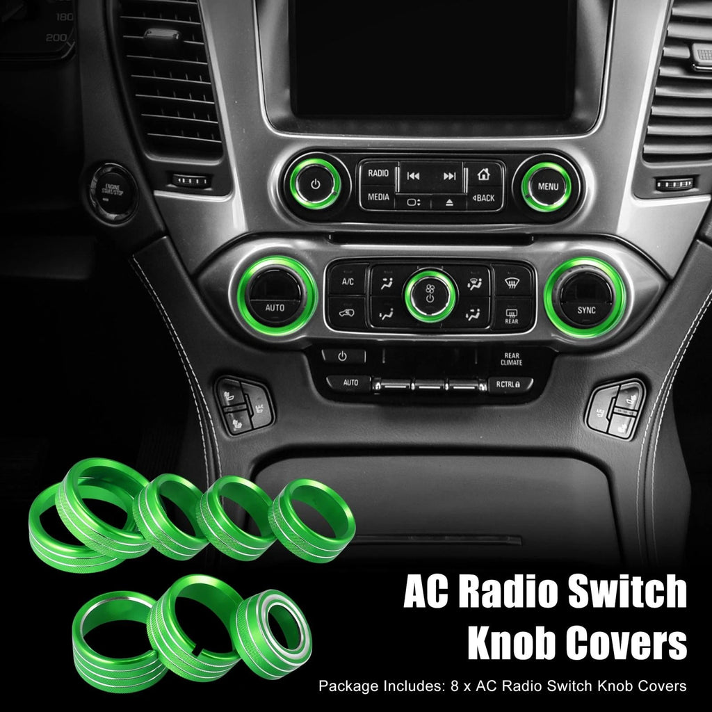 Radio Switch Knob Cover Set for Chevy Silverado GMC Sierra (2014–2018)
