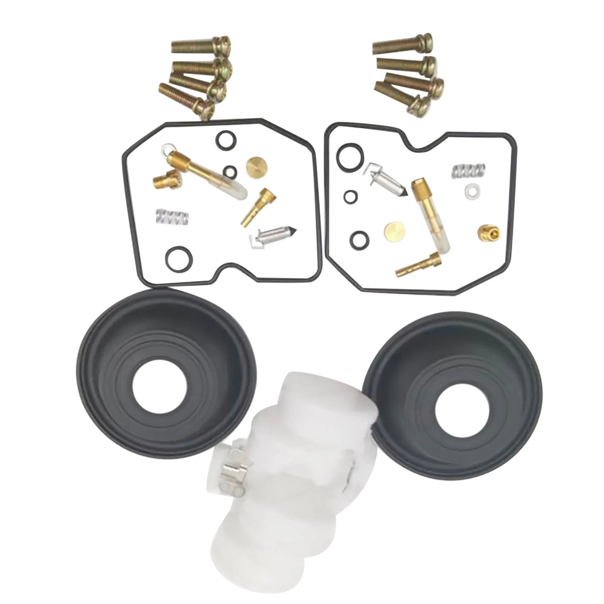 2 Sets Carburetor Repair Kit Plunger Diaphragm for Kawasaki Vulcan 500 (1990–2006)