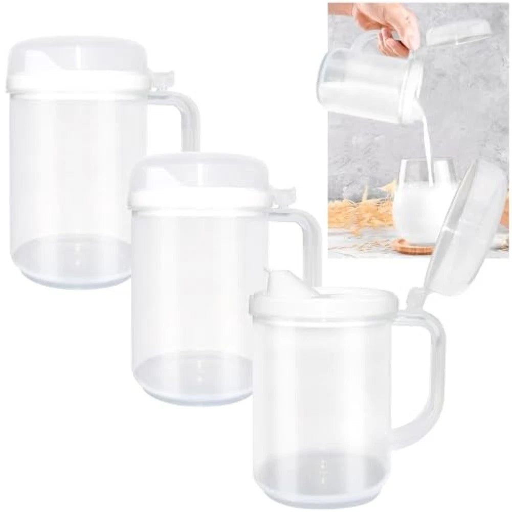 3Pcs Spill-Proof Pitchers with Secure Lids for Kids