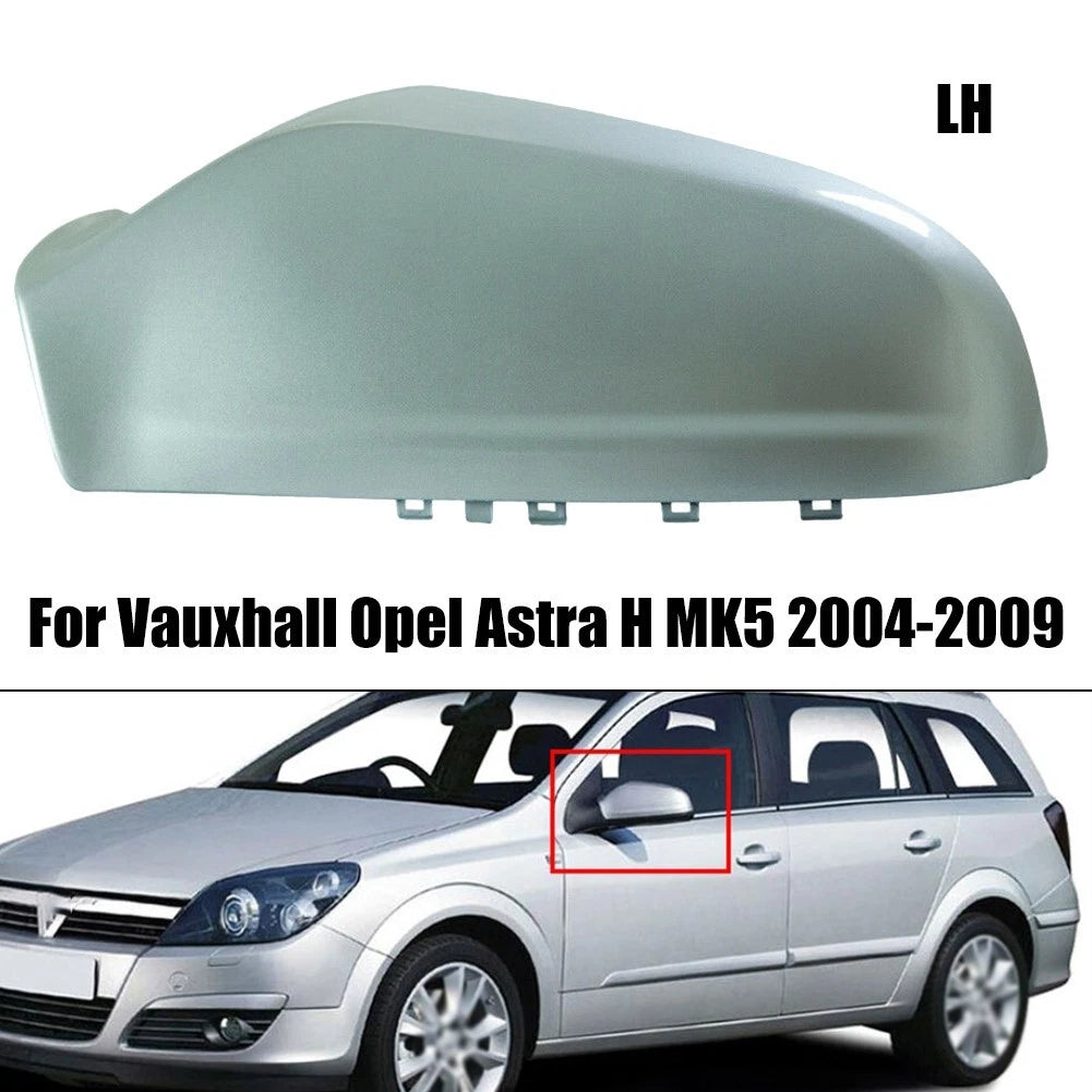 1 Pc Door Wing Mirror Cover for Opel Astra H MK5 (2004–2009) Silver-Grey LHS