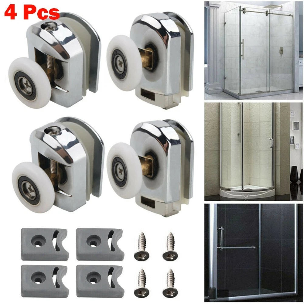 4X Zinc Alloy Shower Door Rollers for Home Tool (25mm Wheel)