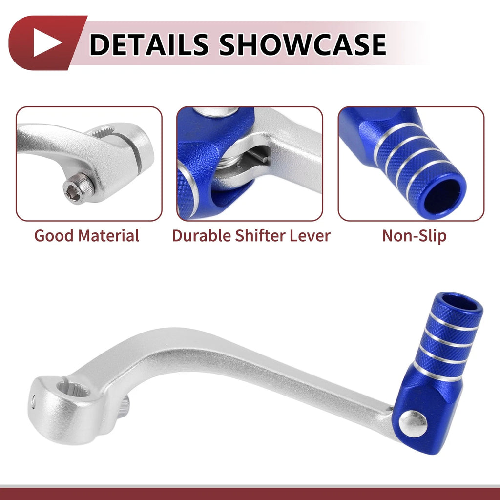 Folding Gear Shifter Lever for Honda CRF110F (2013–2018) Silver Tone