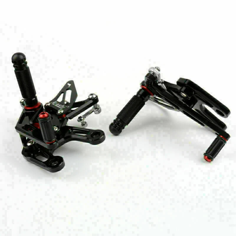 Rearsets Footpegs Pedals for Kawasaki ZX-10R Ninja (2008–2010) Black T9
