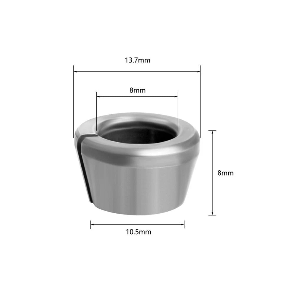 Trimmer Collets Set of 3 for Engraving Machine (10mm, 6.35mm, 6mm)