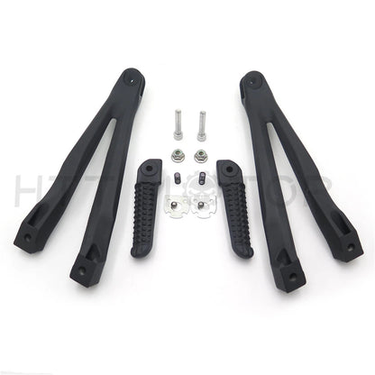 Black Rear Passenger Foot Peg Footrest & Bracket for Yamaha YZF R1 (2004–2008)