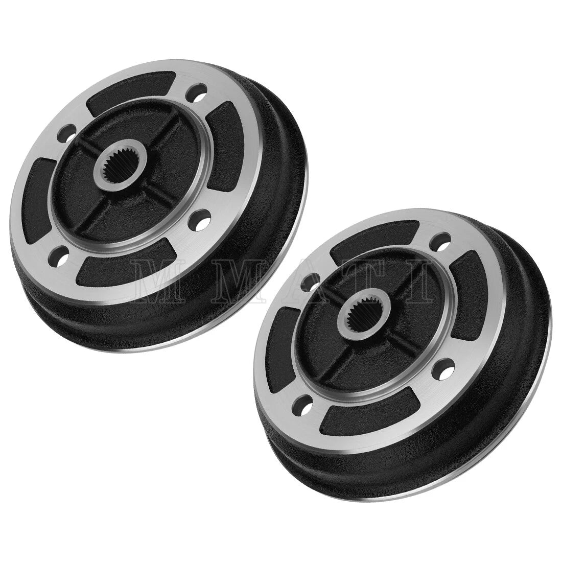2 Pack Front Wheel Brake Drums for Kawasaki KAF540 Mule (1990–2020)