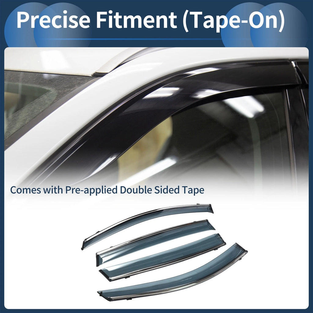 Window Deflectors Side Vent Visors Black 1 Set for Toyota RAV4 (2013–2018)