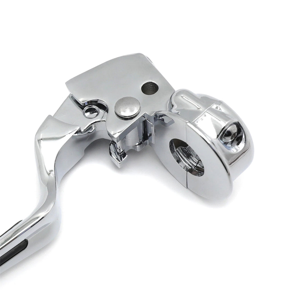 Chrome Vinyl Leather Clutch Lever with Mount Bracket for Softail/Dyna (2008–2014)