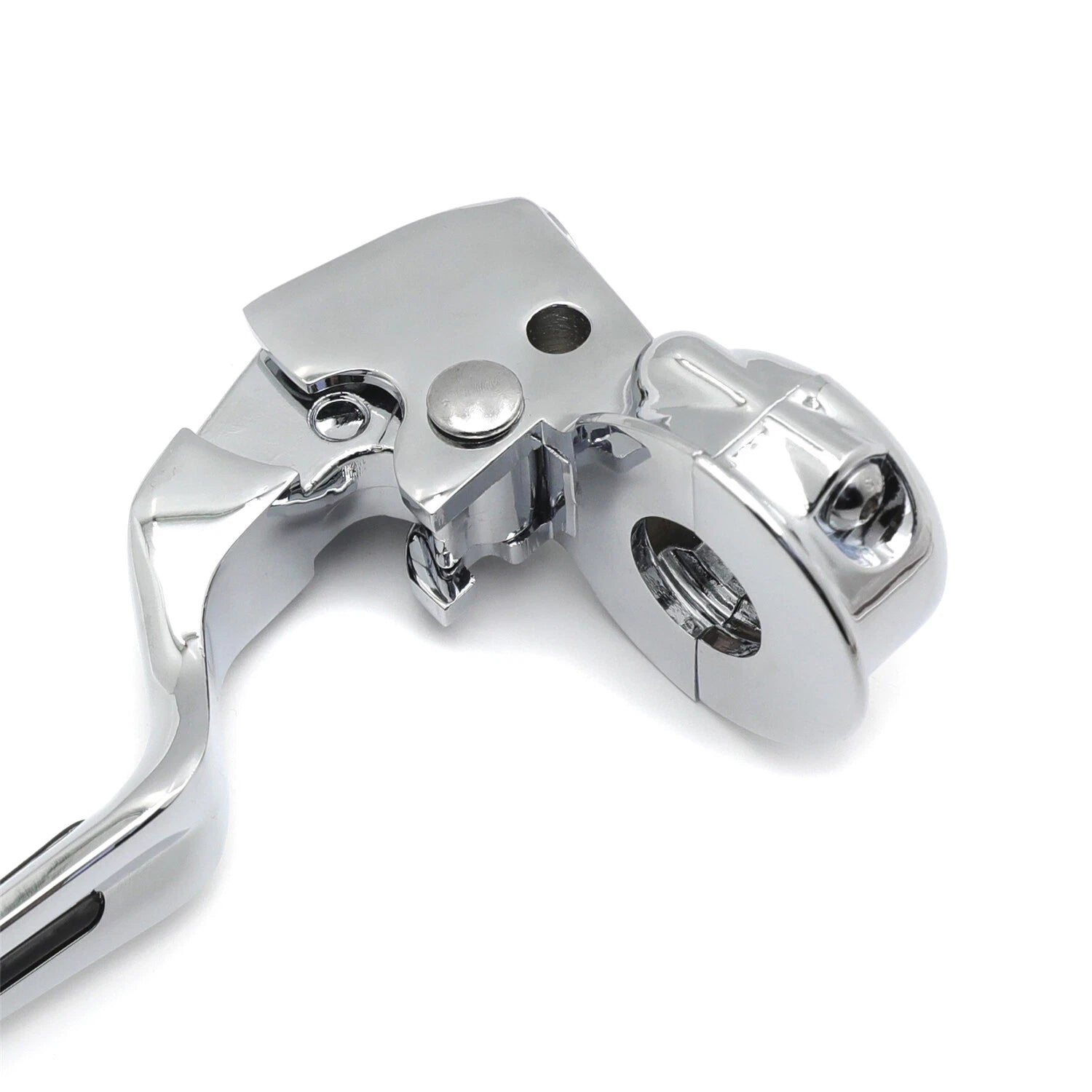 Chrome Vinyl Leather Clutch Lever with Mount Bracket for Softail/Dyna (2008–2014)
