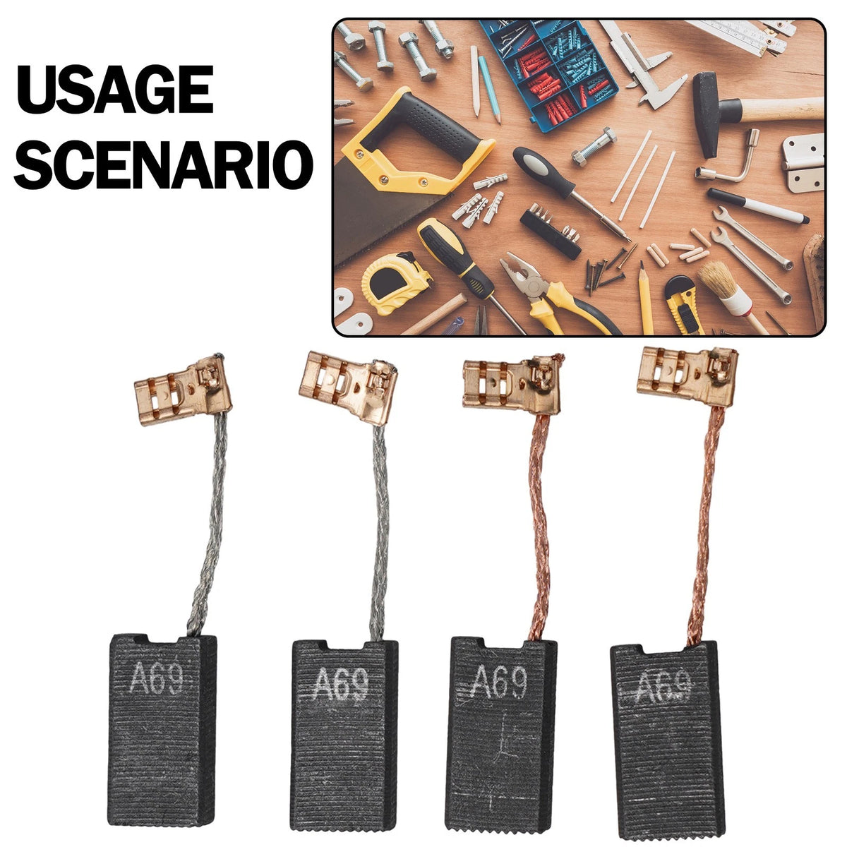 Pack of 4 Carbon Brushes for Bosch GBH 5/40 DCE