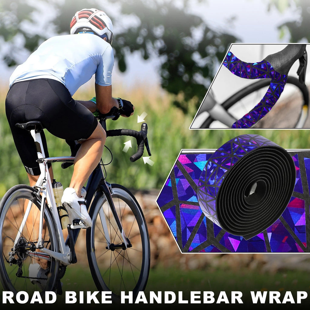 Road Bike Handlebar Grip Tape Set with End Plugs for Universal Fit
