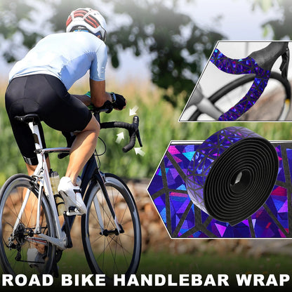 Road Bike Handlebar Grip Tape Set with End Plugs for Universal Fit