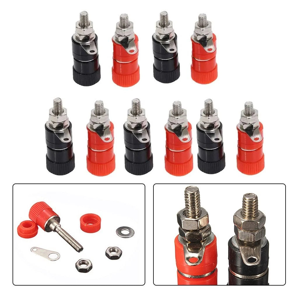 10pcs Banana Binder Post Nut Socket Terminal Connectors for Automotive