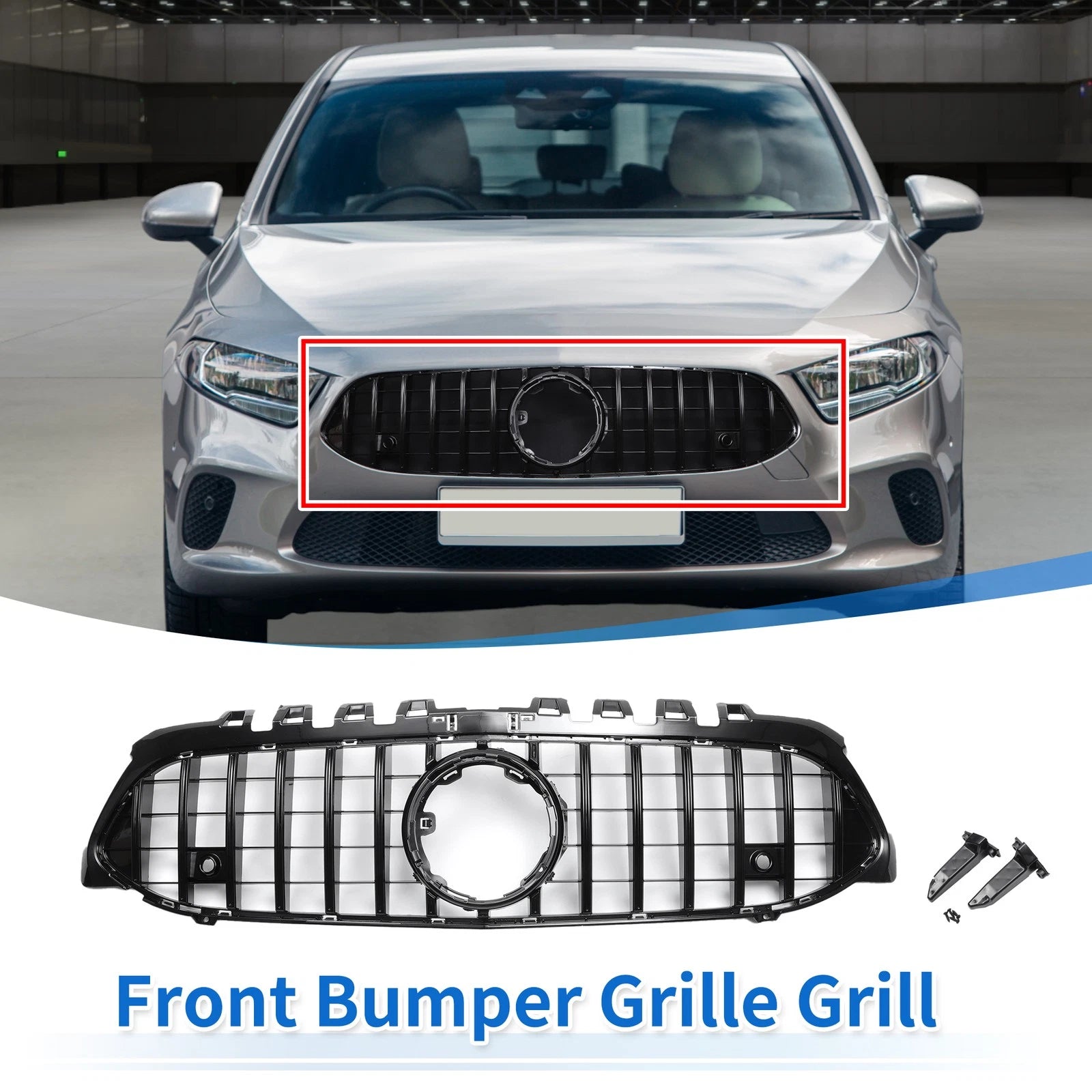 Front Upper Bumper Grille for Mercedes-Benz (without Hole)