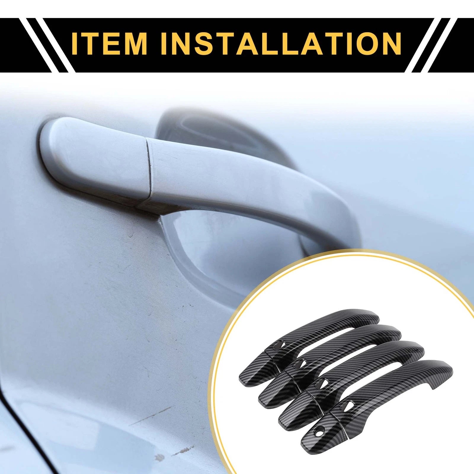Exterior Door Handle Cover 4pcs Replacement for Chevrolet Silverado 1500 (2014–2024)