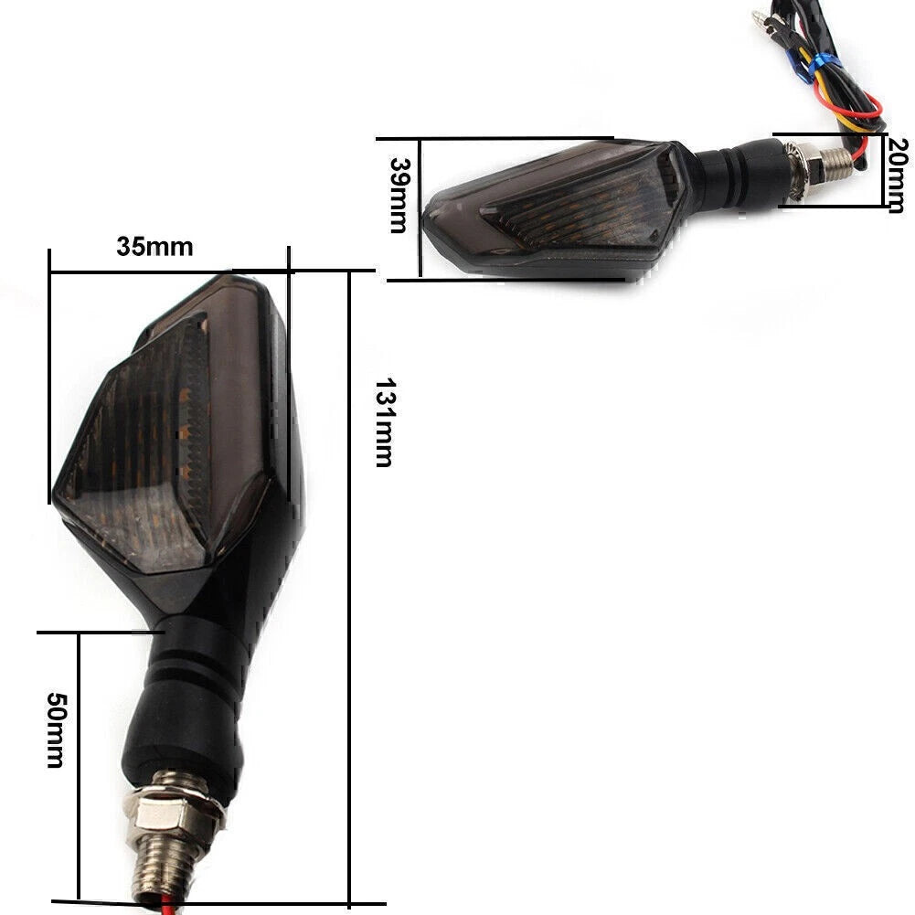 2 Pcs Turn Signal Indicator Blinker Tail Light Daytime Running Lamp Yellow Blue