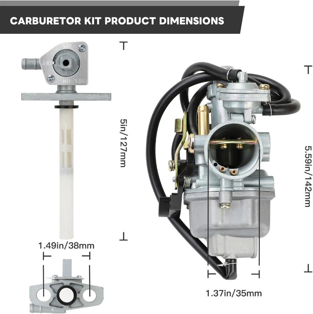 Carburettor Air Filter Petcock for Honda TRX 250 Recon 250 (2000–2006)
