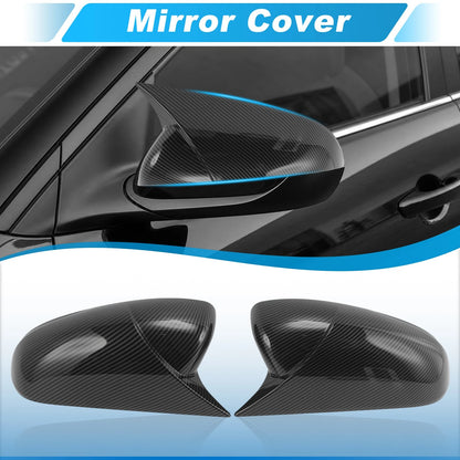 1 Pair Mirror Cover Cap for Honda Pilot (2016–2022) Carbon Fiber Black