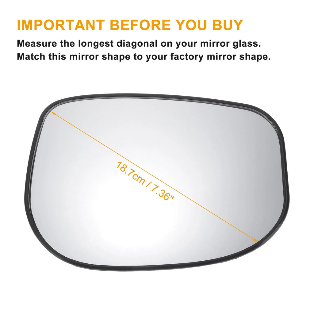 Right Side Heated Mirror Glass Replacement for Honda Jazz (2008–2015)