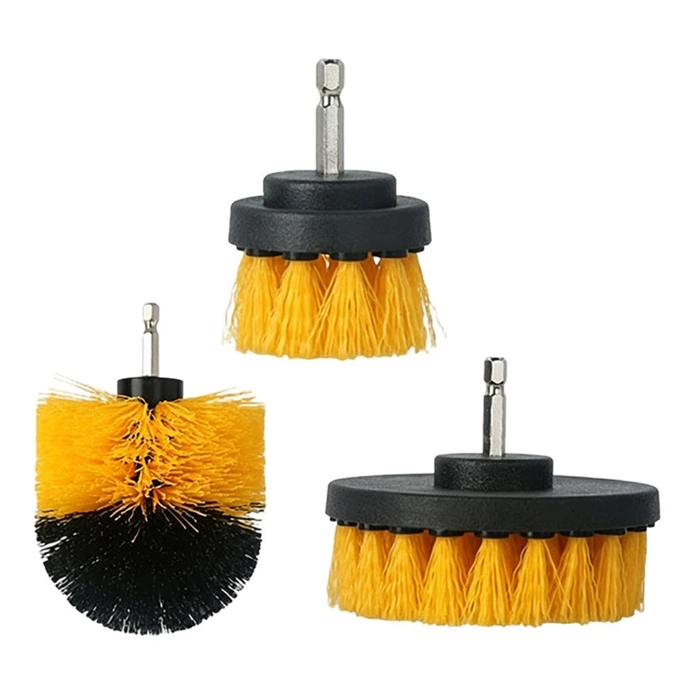 18 Piece Drill Brush Cleaning Kit with Quick Change 14 Inch Shaft