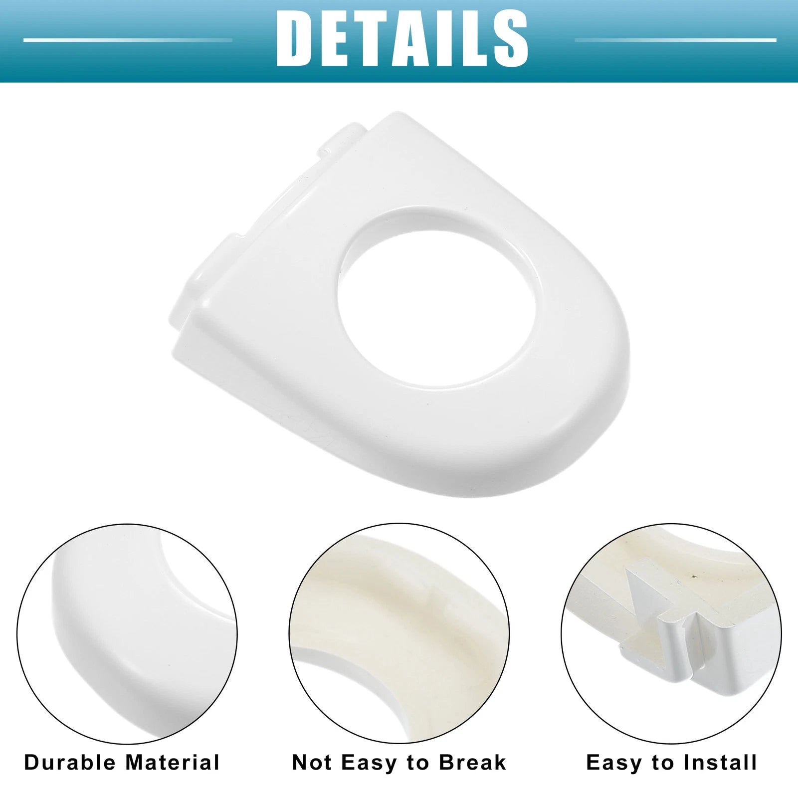 Front Left Exterior Door Handle Cover for Volkswagen Jetta 2011–2016 White