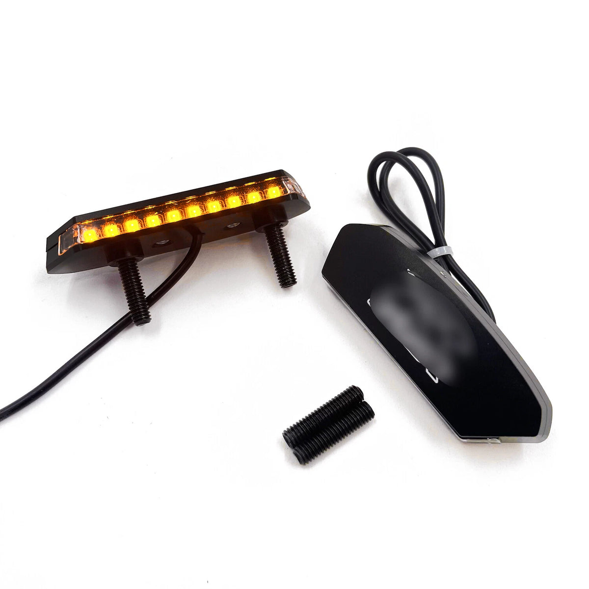 Black LED Mirror Block Off Base Plates for Suzuki GSX-R 1000 (2017–2021)