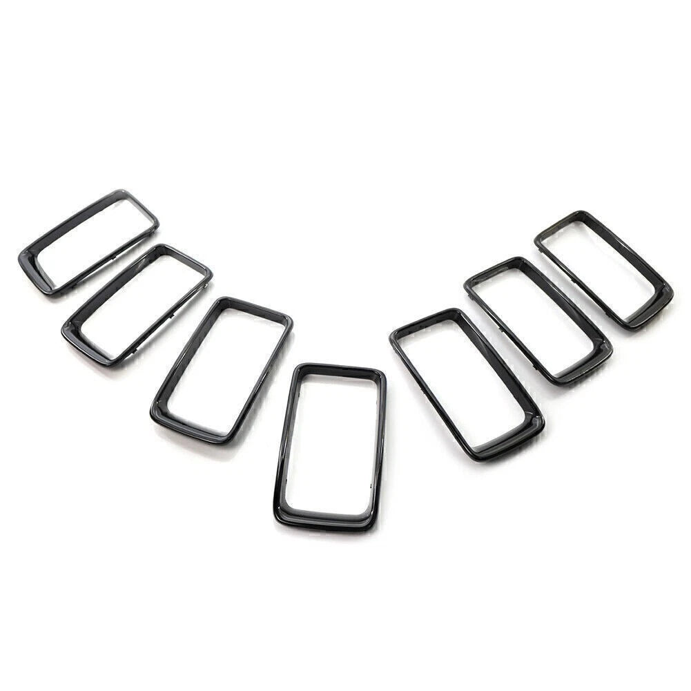 7X Gloss Black Front Grille Trim for Jeep Grand Cherokee (2014–2016)