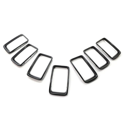 7X Gloss Black Front Grille Trim for Jeep Grand Cherokee (2014–2016)