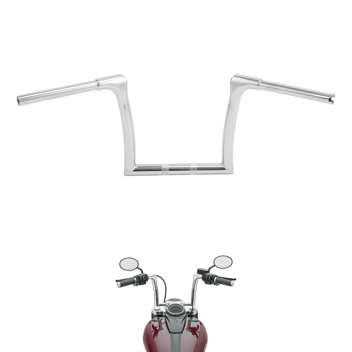 10'' Rise Ape Hanger Handlebar for Harley Sport Glide Touring