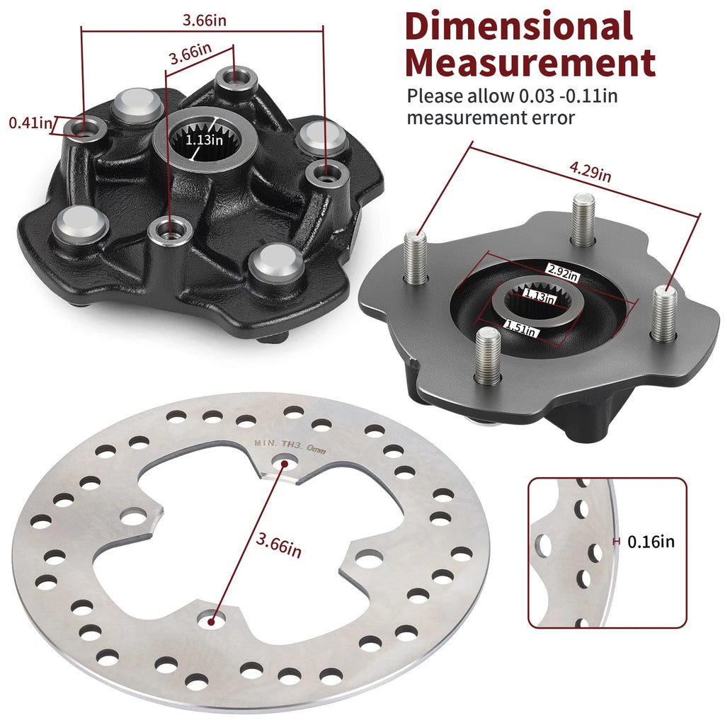 Front Wheel Hub Brake Disc for Honda Rancher 420 TRX420FA/FE/FM/TE/TM (2014–2024)