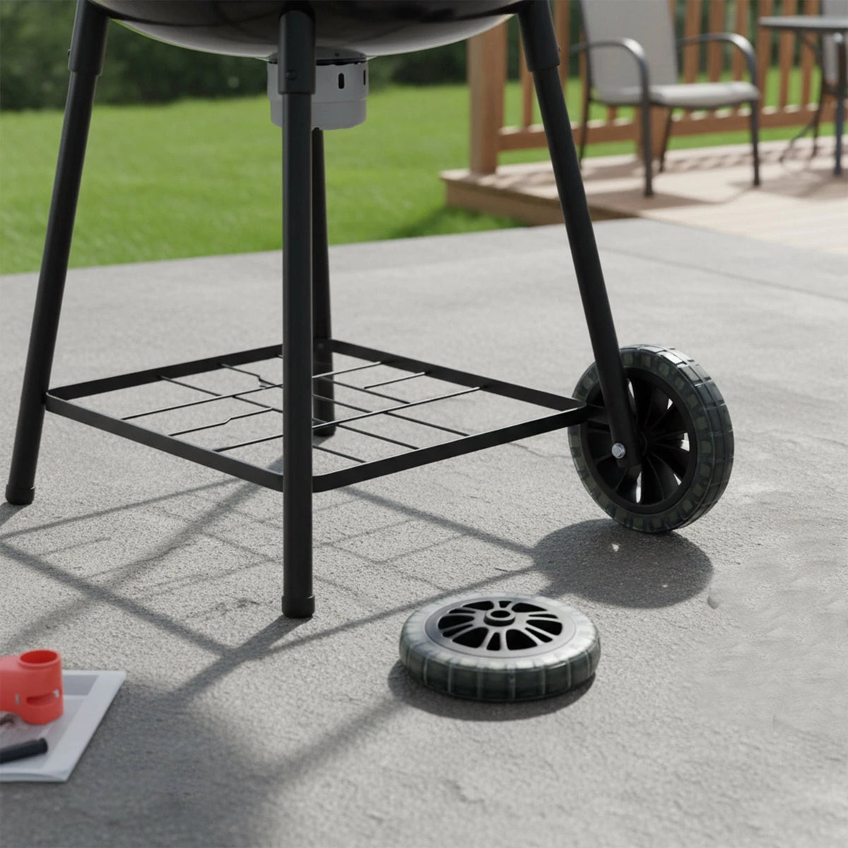 6 Inch Grill Wheels Set of 2 for Improved Maneuverability