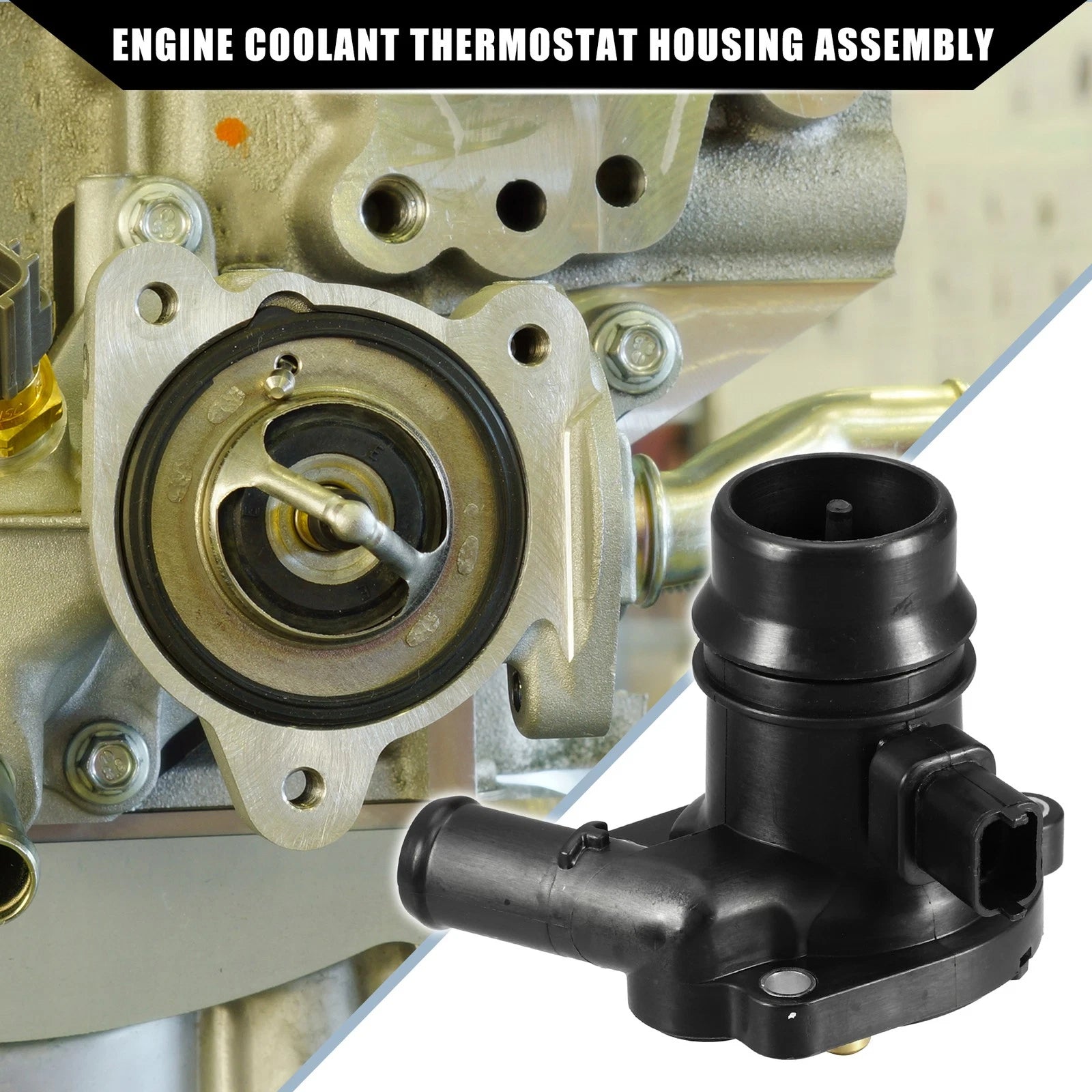 Engine Coolant Thermostat Housing Assembly for Chevrolet Trax 2013–2019 Plastic