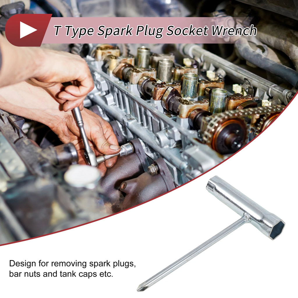 14mm 17mm Hexagon Spark Plug Socket Wrench for T Type (1 pcs)