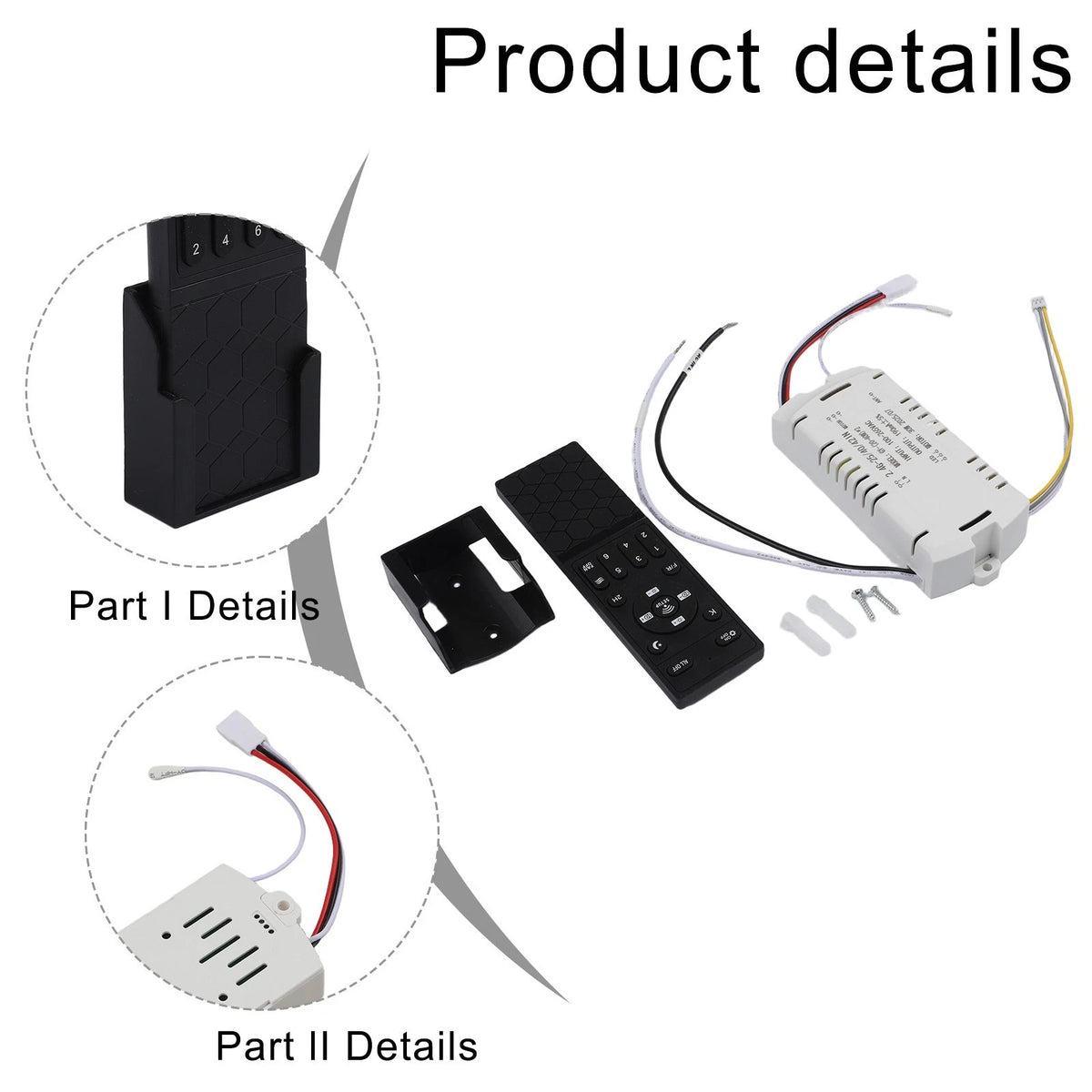 Invisible Fan Light Remote Control for Easy Pairing and DC Dimming